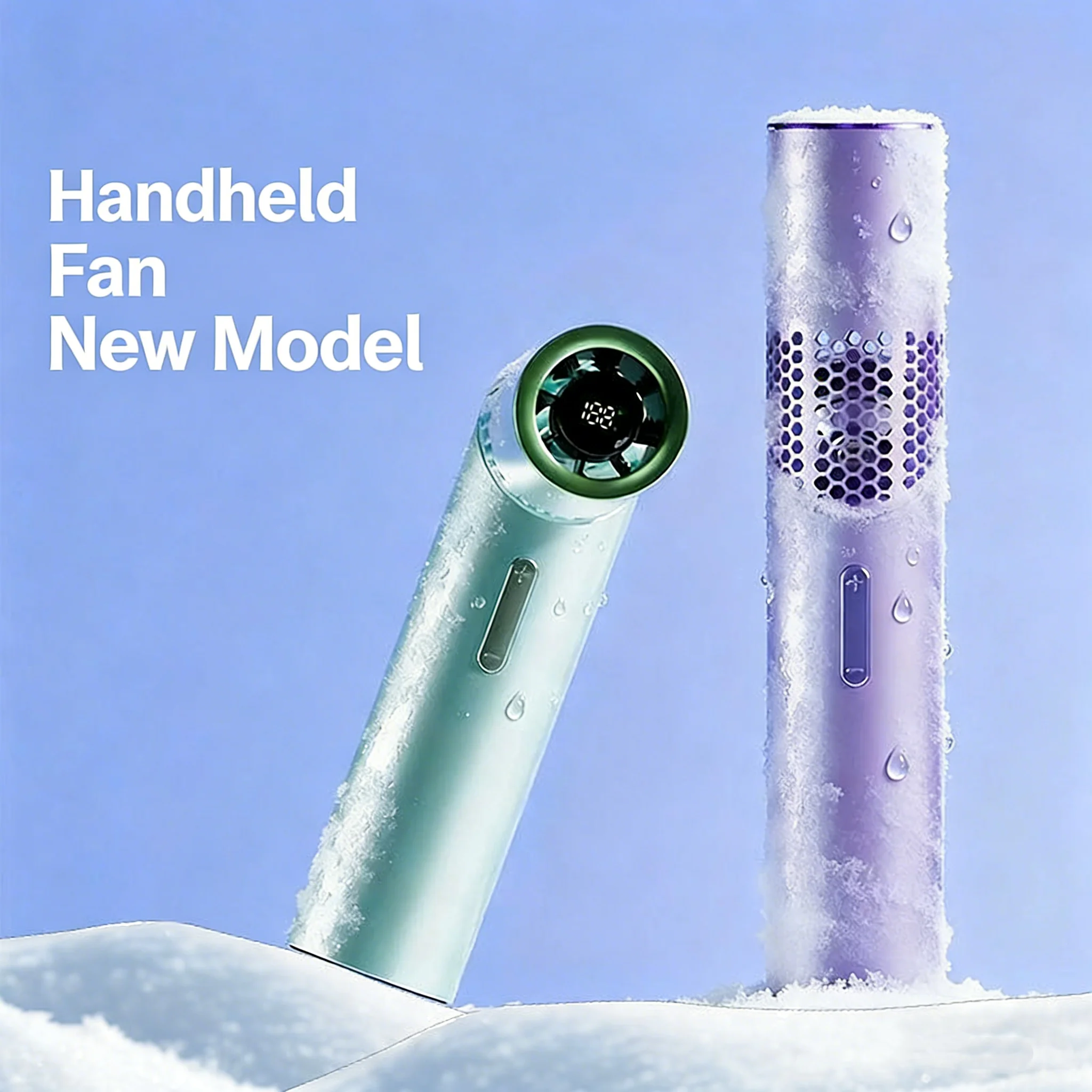 

Mini Lipstick Fan Portable Outdoor Handheld Neck Hanging Desktop Fan Turbo 199 level high-speed Type-C Rechargeable Travel Fan