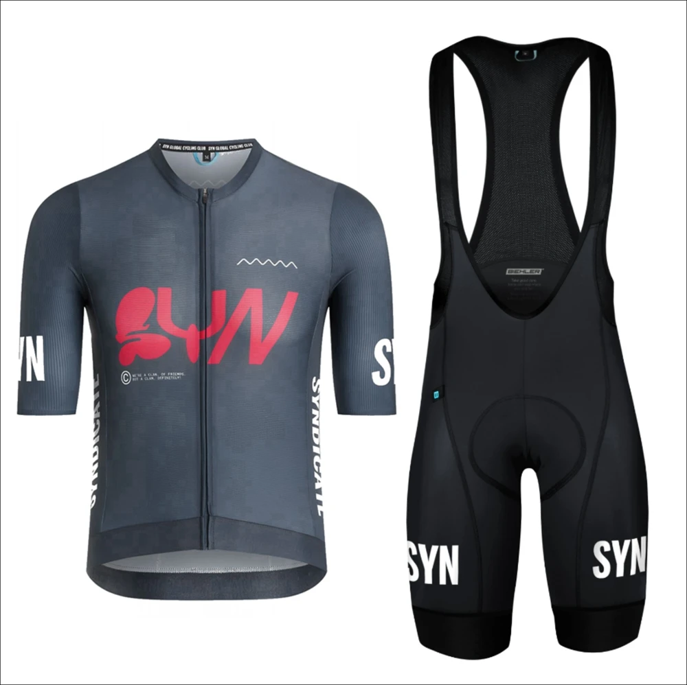 2026 SYN Men's Cycling Race Team Set Short Sleeve Jersey & Bib Shorts - Latest Technology Fabric High-Quality Bicycle Suit