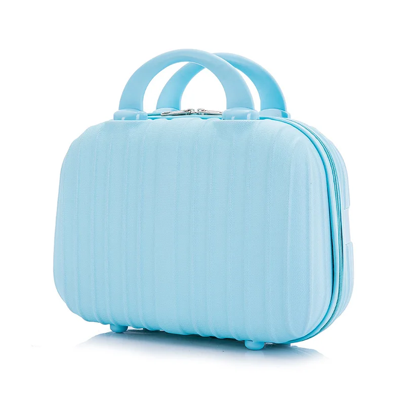 Valise à Main de Voyage de 14 Pouces pour Femme, Étui Cosmétique Portable, Boîte Cadeau de Haute Qualité, Sac de Rangement à Fermeture Éclair, Petit Bagage pour Enfant et Étudiant