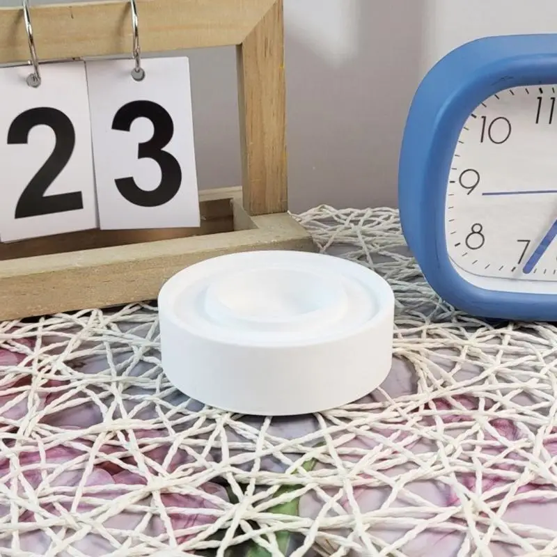 

D46E Soft Silicone Double Rings Mould for Candle Making and Art Supplies Projects