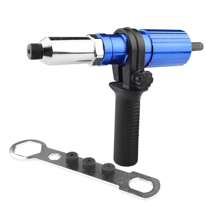 Profissional Elétrica Rivet Gun Kit Adaptador, Cordless Rebitagem Ferramenta, Inserir Porca Broca, Pull Rivet, 2,4 milímetros-4,8 milímetros