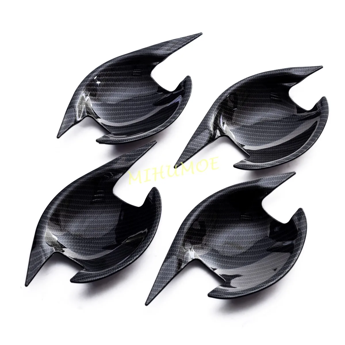 For Mitsubishi Outlander Sport ASX 2011-2023 Carbon Fiber Door Handle Cup Surrounds Protector Accessories