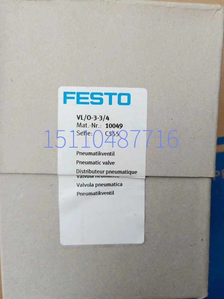 

Festo FESTO Gas Control Valve VL/O-3-3/4 10049 In Stock