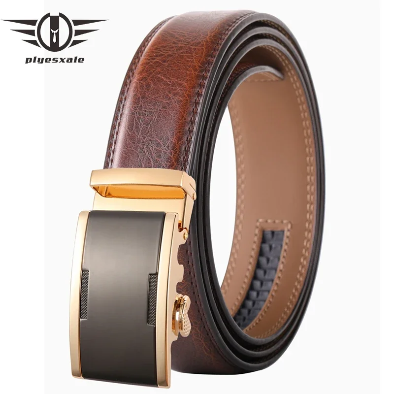 Brown Gray Blue Black White Men Belt High Quality Cow Genuine Leather Formal Belt For Men Luxury Automatic Mens Dress Belts B432