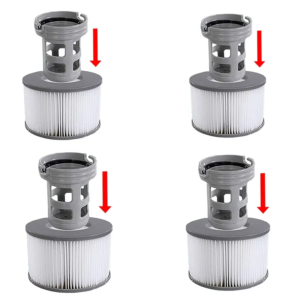 Hot Tub Spa Accessories for Mspa, Include Screw-in Base Adaptor, Inflatable Hot Spring Pool Filter, Wave Spa Type Pool Filter