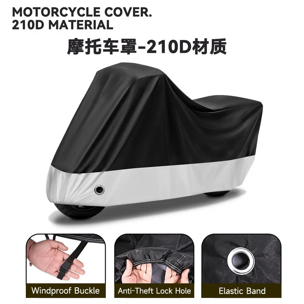 غطاء دراجة أكسفورد مقاوم للماء، قماش القنب للدراجة الإلكترونية عالي التحمل للحماية من أشعة الشمس والمطر مع حاشية مرنة وحواف معززة تناسب جميع الدراجات