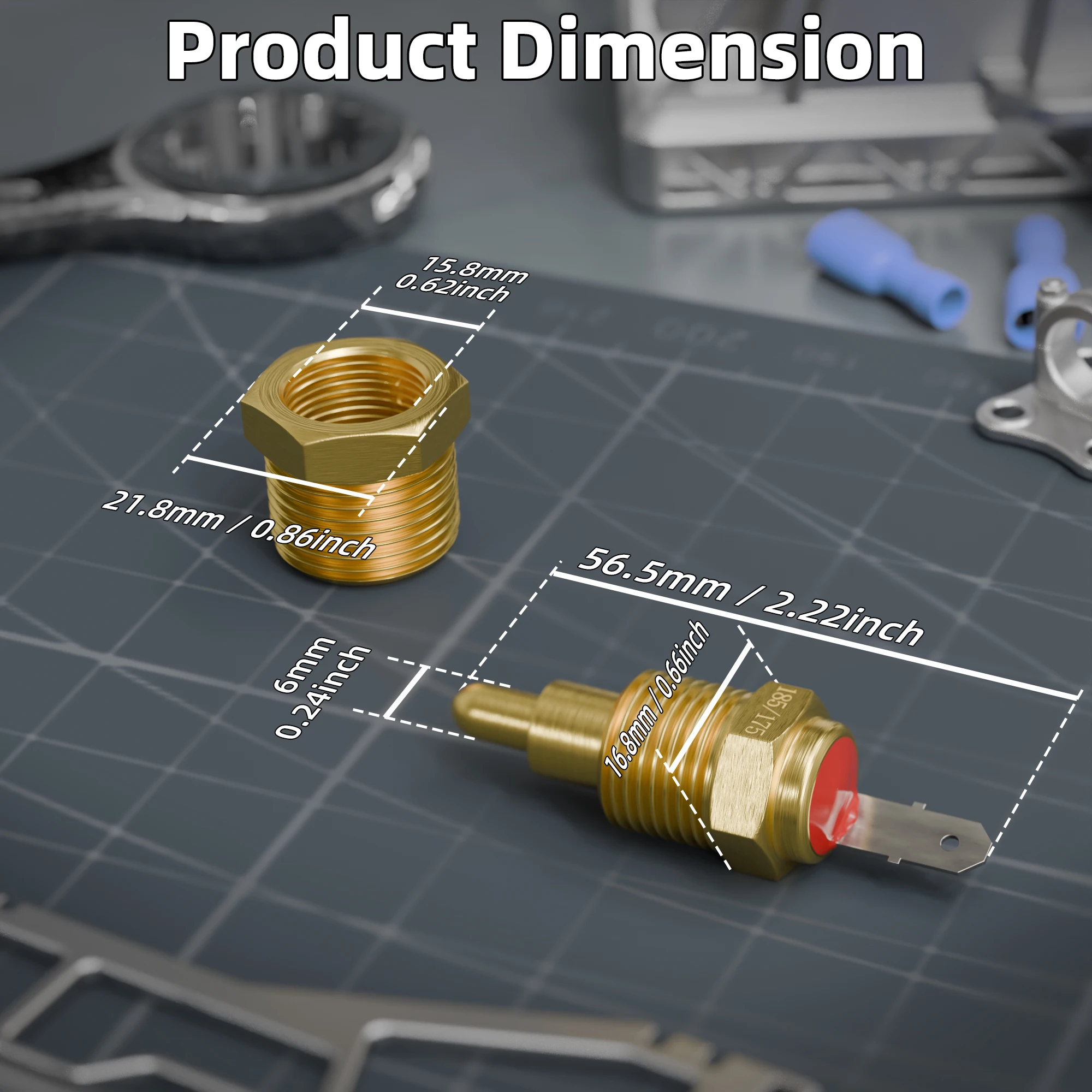 2 個 3/8 インチ NPT ファンサーモスタット温度スイッチ 185 ° Fから175まで ° F 電気エンジン冷却ファン温度センサー スイッチ