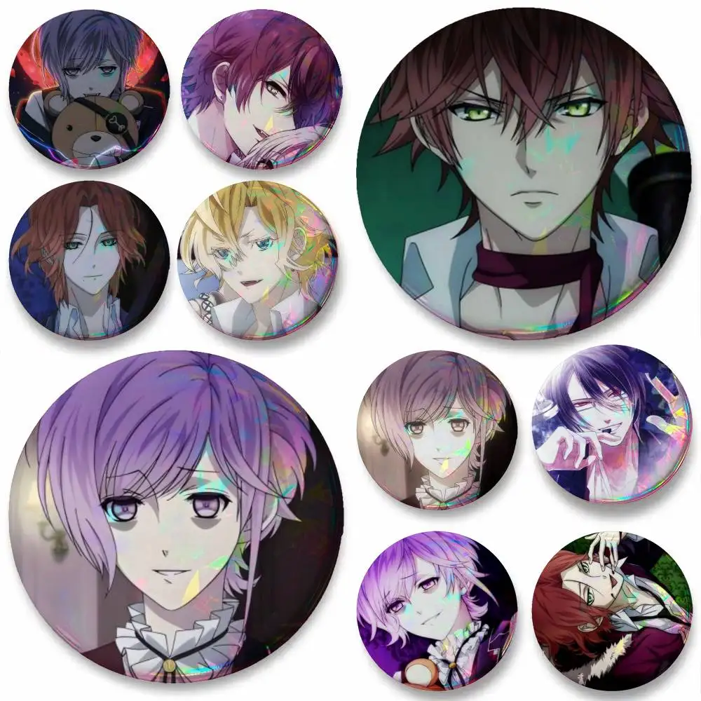Anime Game DIABOLIK LOVERS   Badge Tinplate Meme Round Brooch for Hat Bag Creative Lapel Jewelry Accessories Gifts