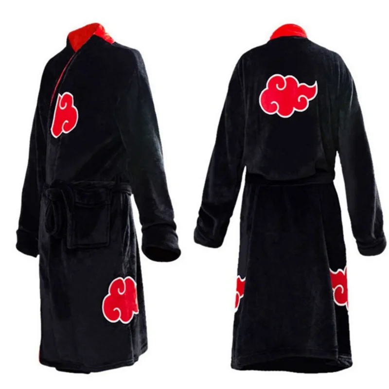 Uchiha Itachi Cosplay Costume Kigurumi Adult Unisex Pajamas Jumpsuit Sleepwear Bathrobe Nightgown Robe