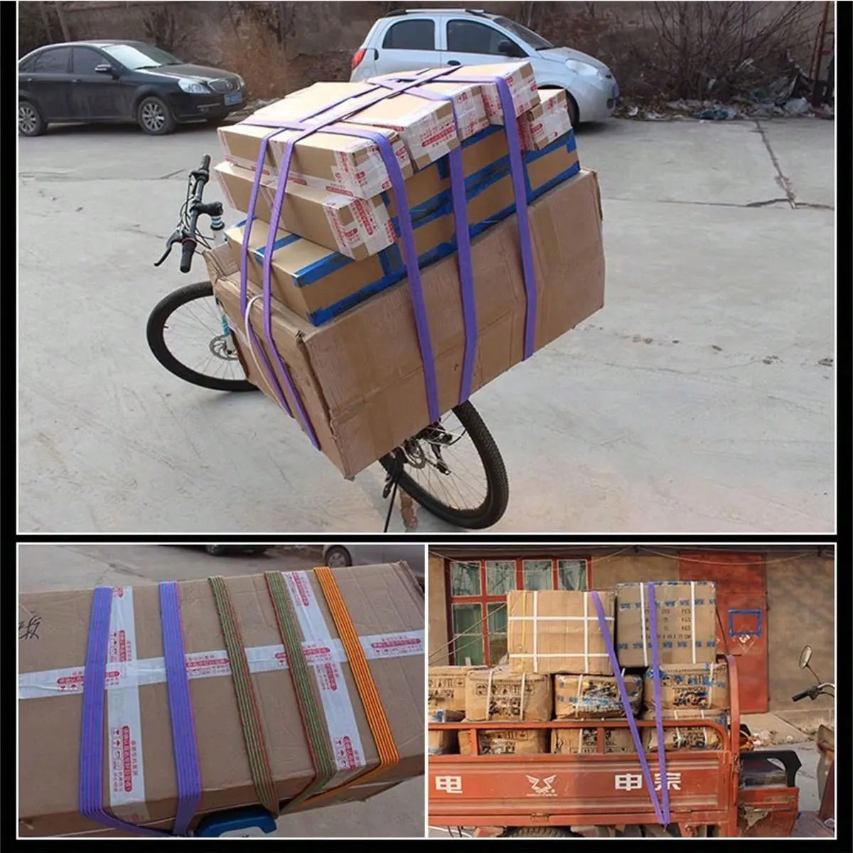 1PCS,Motorcycle electric bike trunk with elastic rope,Truck bindings with suitcase straps,Elastic hook elastic rope，Freight rope