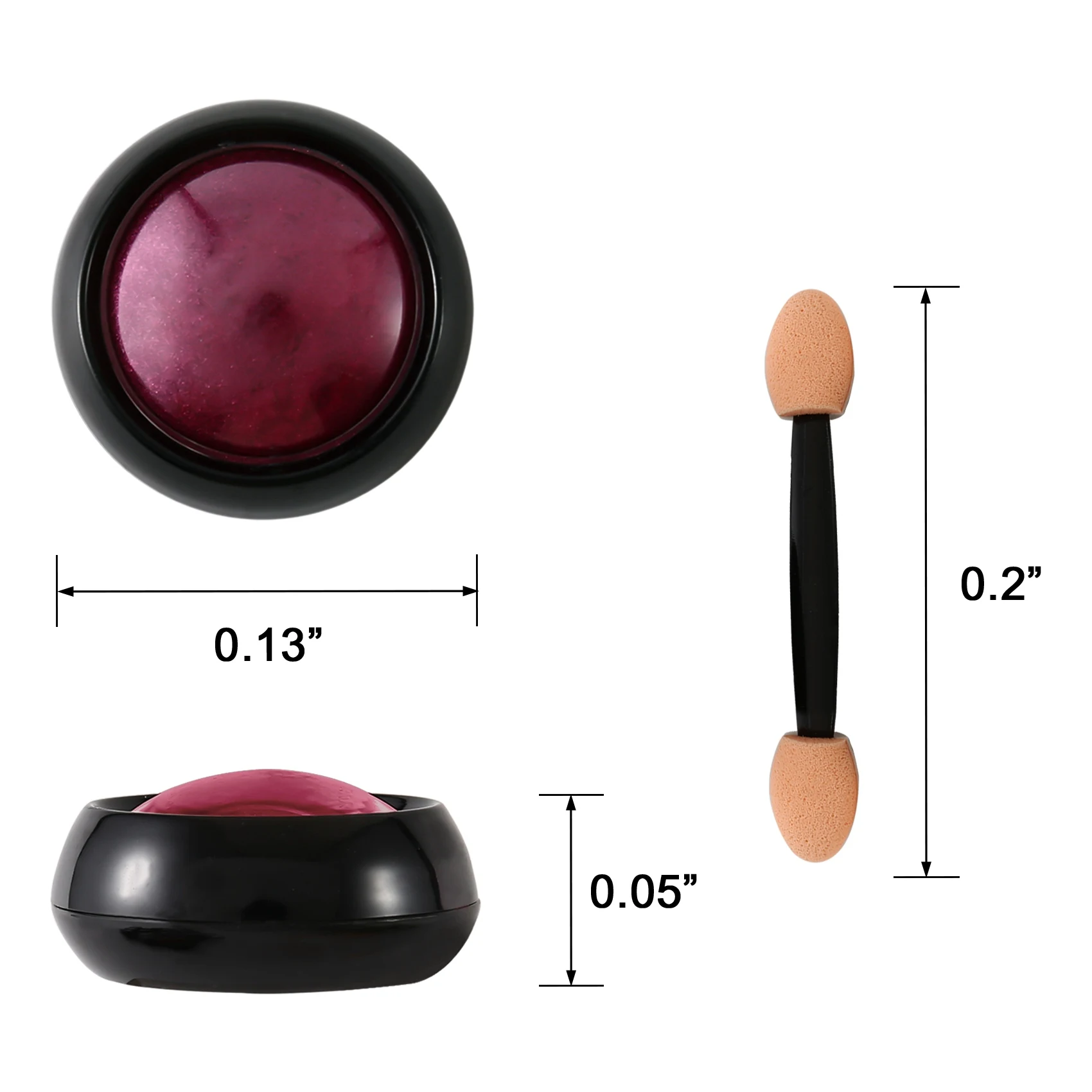 Frascos de A47F-16, polvo cromado para uñas, polvo metálico para decoración de uñas, pigmento para manicura con efecto espejo y 16 Uds. De barras de sombra de ojos