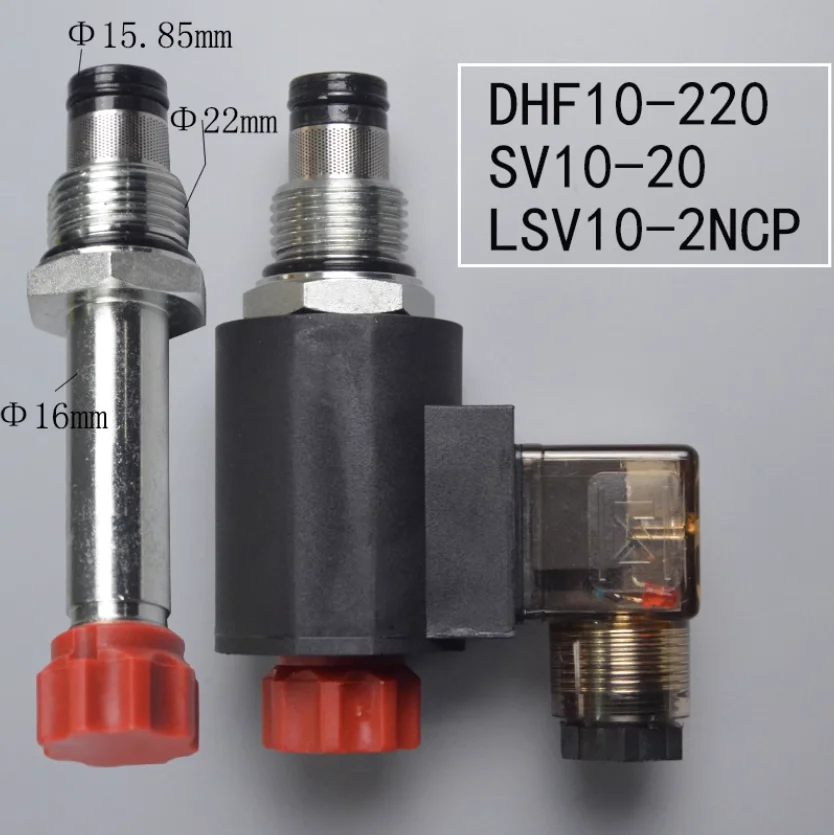 

Two-position Two Normally Closed DHF10-220 Solenoid Valve Threaded Cartridge Hydraulic Valve SV10-20 LSV10