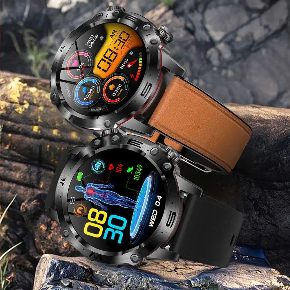 ET482 Sports Smartwatch: Bluetooth, ECG, 1.43" AMOLED, Water-Resistant - Ideal for North America