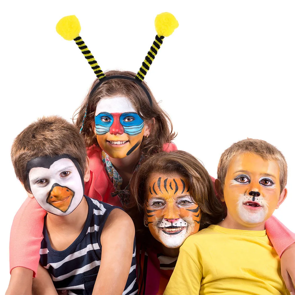 

10 шт., повязка на голову с антенной пчелы, Хэллоуин, косплей, помпон, обруч для волос, костюм пчелы, повязка на голову для косплея на Хэллоуин