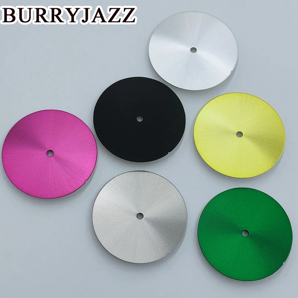 Custom Watch Dials 28.5mm No Logo NH35 NH36 Black Silver Gold Blue Green Purple Fits 3/3.8 O'clock Case Crown For Watchmaking
