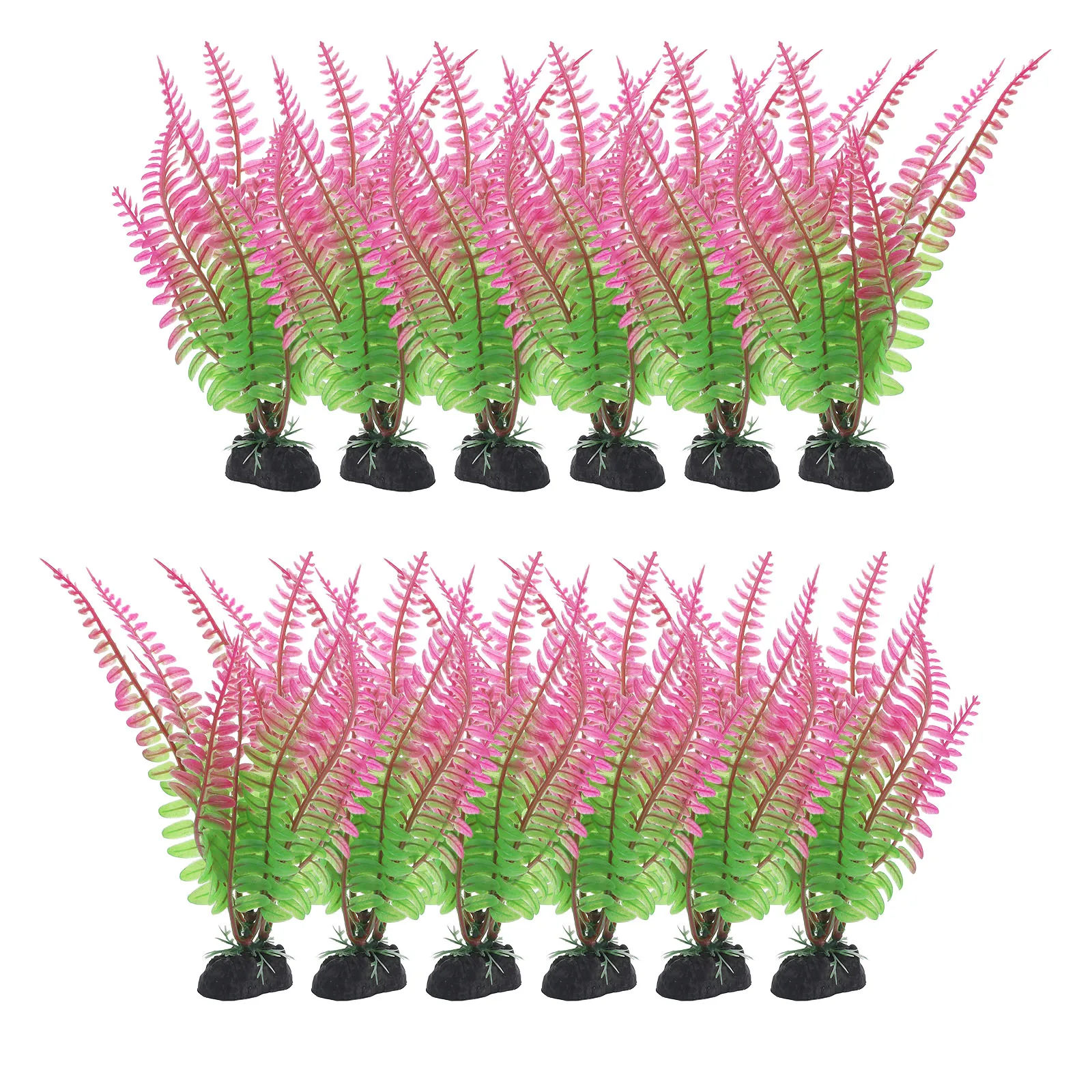 

12 Pcs Aquarium Plants Plastic Faux Fish Tank Decorations Small Aquatic Turtle Accessories Underwater Plant L scaping Lifelike