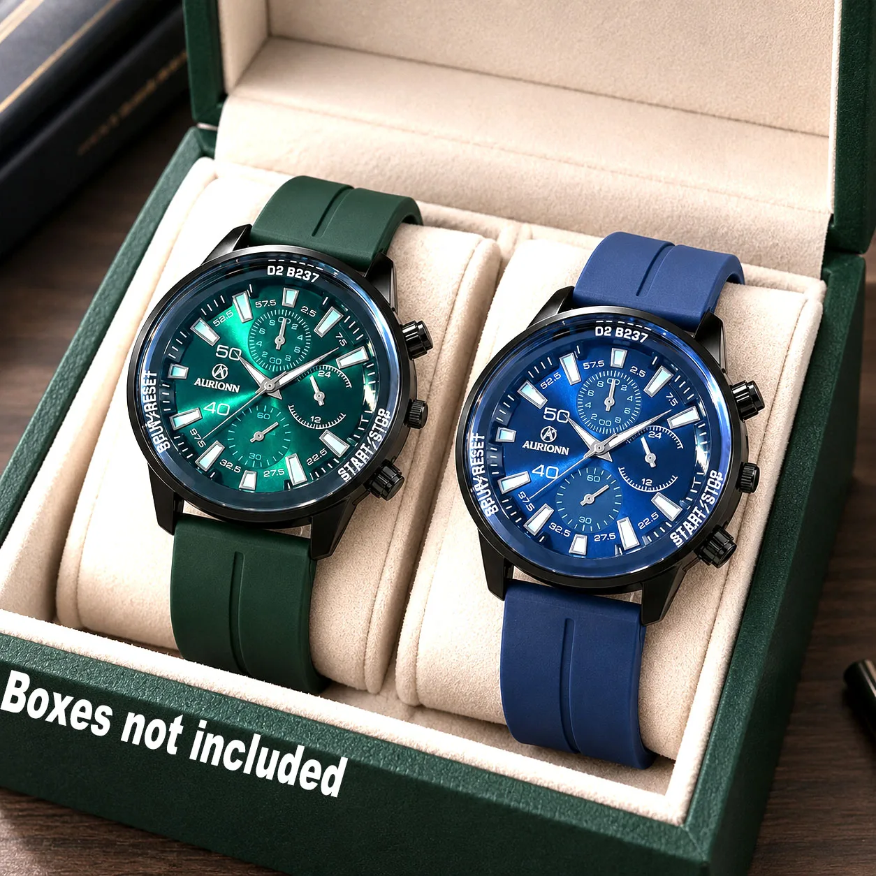 2Pcs Men's Business Fashion Quartz Watches with Different Color Dial Combinations, Suitable for Valentine's Day, Easter, Halloween, Ramadan, Birthdays, Christmas, New Year's Day, as Gifts for Friends, and for Everyday Wear