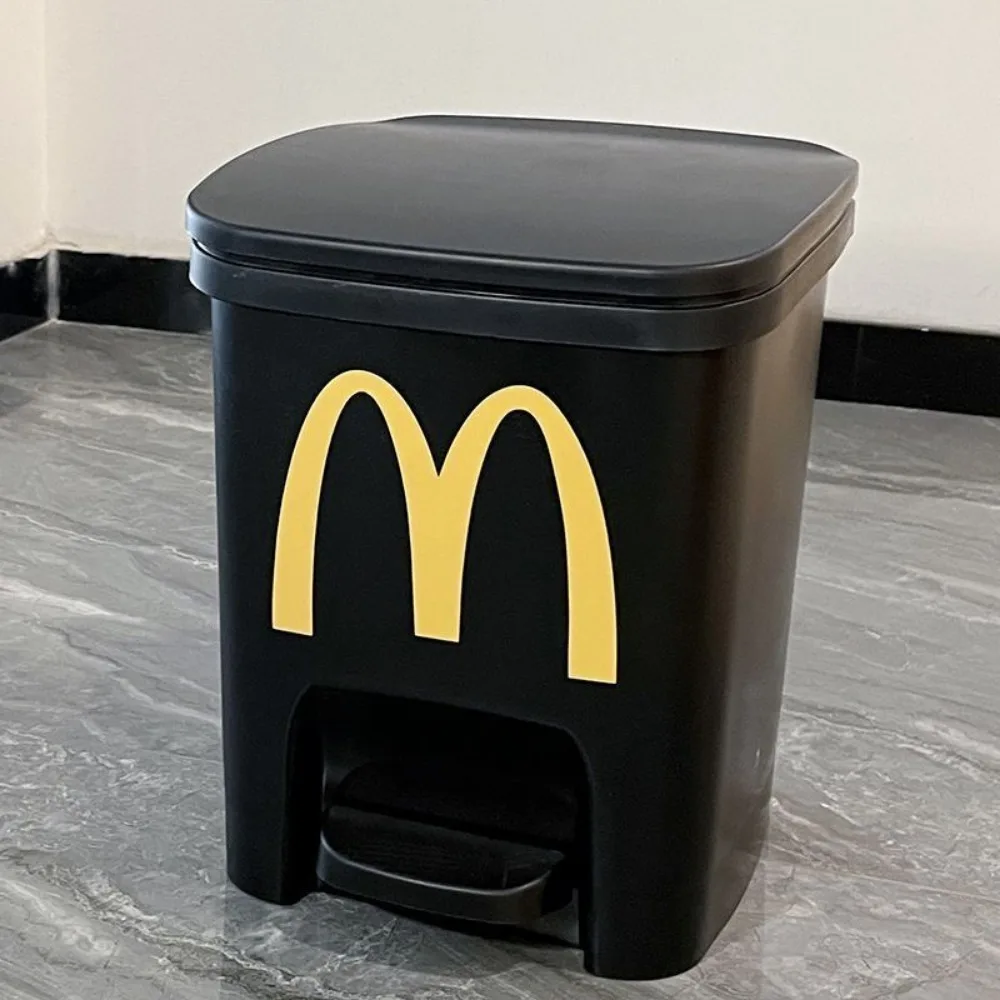 Peripheral Trash Can for Home Living Room Large Large Capacity Foot Pedal Cute Covered Bedroom High Value Kitchen Trash Bin