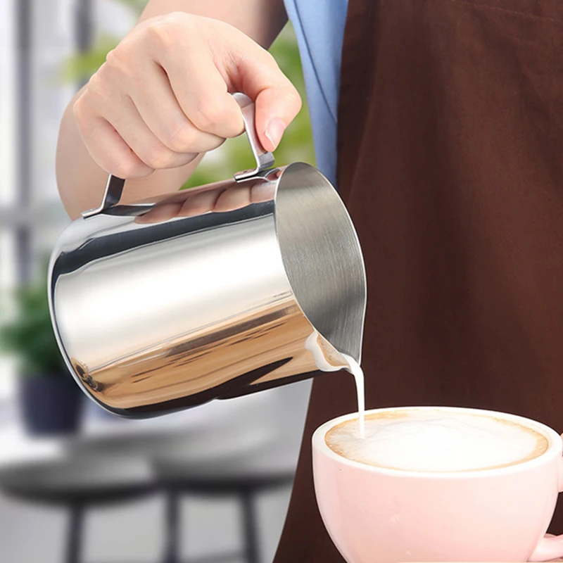 Stainless Steel Milk Frothing Pitcher Espresso Steaming Coffee Barista Latte Frother Cup Cappuccino Milk Jug Cream Froth Pitcher view 3