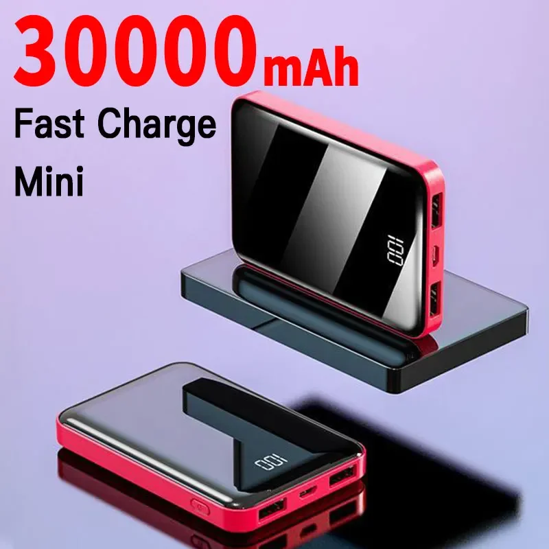 

Mini Power Bank 30000mAh Fast Portable External Charger 2USB Output Digital Display External Battery for iPhone Xiaomi Samsung