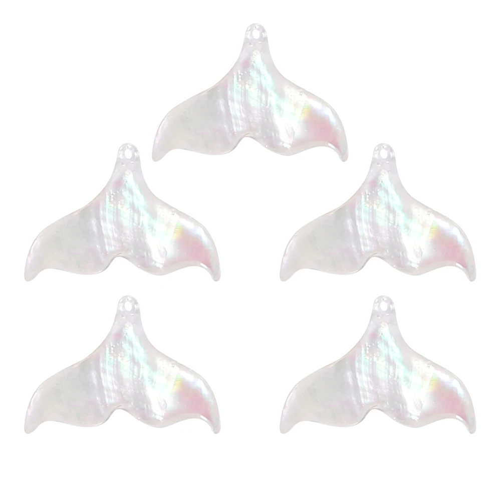 

5pcs Shell Jewelry Accessories Durable Safe Fishtail Beautiful Pendant Earrings Necklace Key Chain DIY Seashell Charm Craft