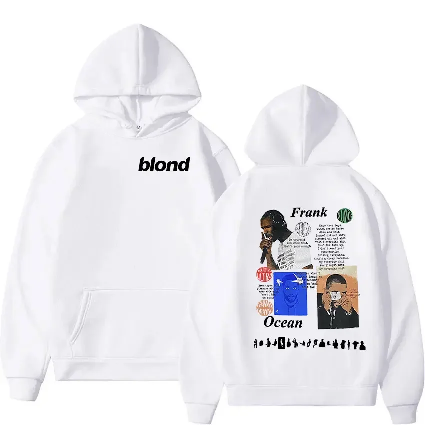 Limited Rap Frank Album Print Hoodie Men's Hip Hop Ocean Clothing Pullover Sweatshirt Unisex Retro Fashion Blond Oversized Hoody