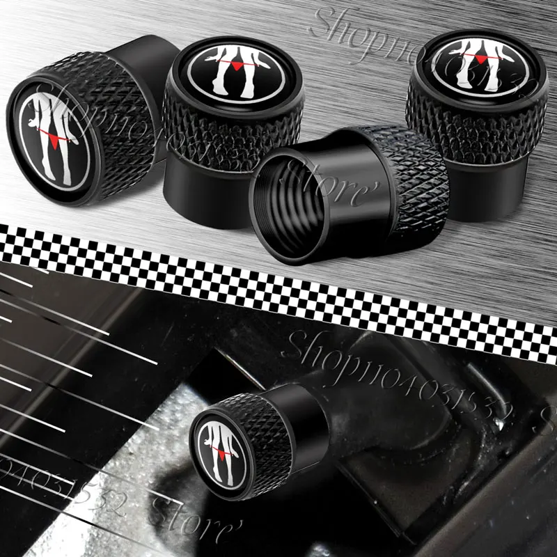 4Pcs Universal Car Styling Panty Dropper Girls Emblem Car Wheel Tire Valve Caps Rim Stem Dust-proof Covers Accessories