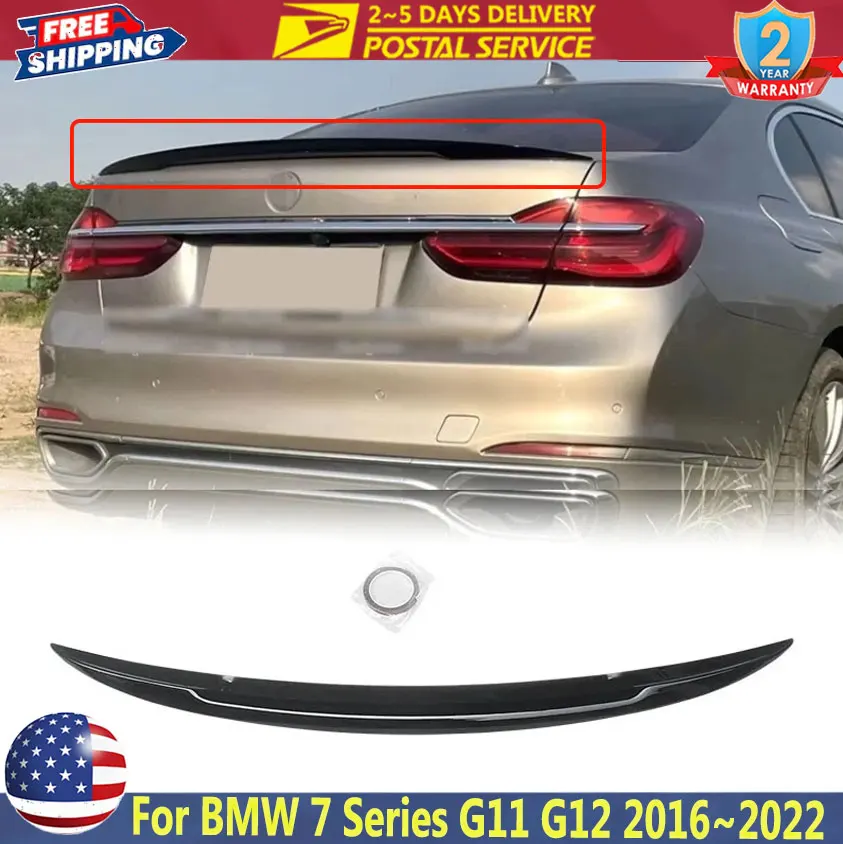

MP Style Gloss Black Rear Trunk Spoiler Wing For BMW 7 Series G11 G12 740i 2016~2022 Car Spoiler Wings Car Tuning Accessories
