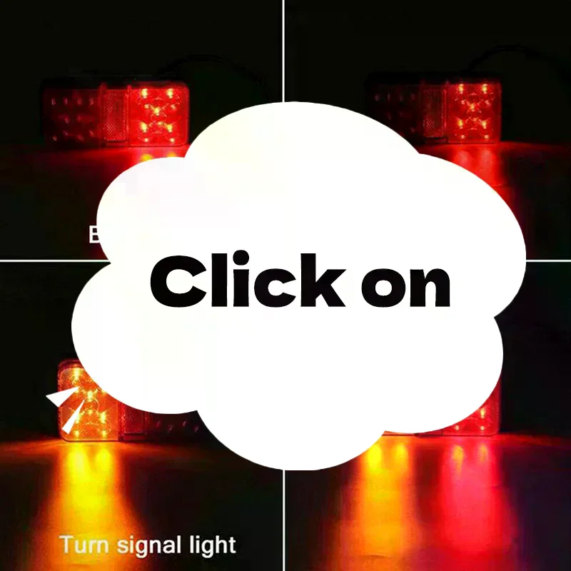 Car LED Tail Turn Signal Ultra Bright 12/24V Brake Reverse Lamp For Pickup Truck Trailor Rear Lamp Waterproof