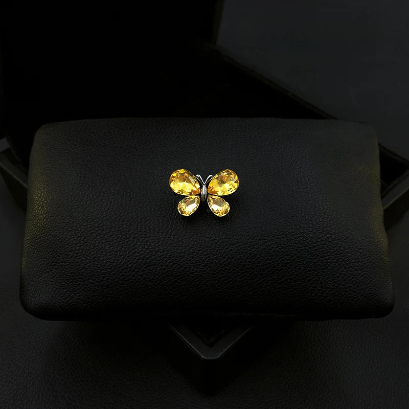 

ZY Brooch Yellow Hidden Buckle Seamless Butterfly Small Buckle Suit Neckline Pin Anti-Exposure Artifact Accessories Jewelry 1102