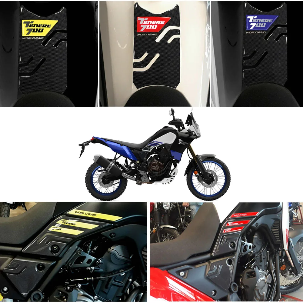 Tenere 700 Accessories Motorcycle Tank Pad Sticker 3D Epoxy Resin Sticker For Yamaha Tenere 700 2019-2023