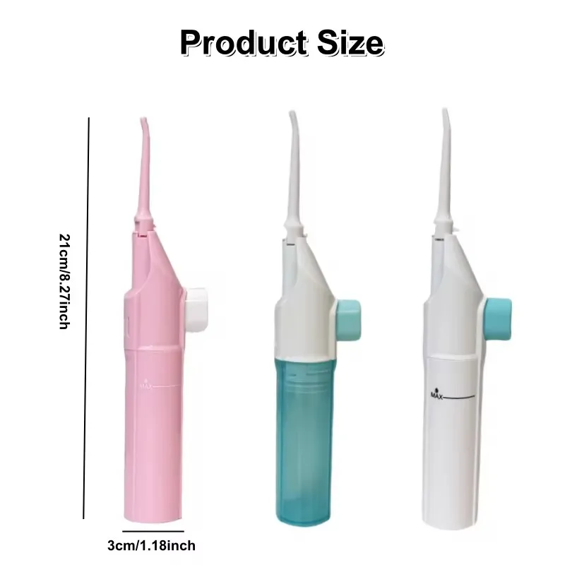High Pressure Portable Dental Water Flosser Manual Oral Irrigator for Household Teeth Cleaning Portable Toothpick Device