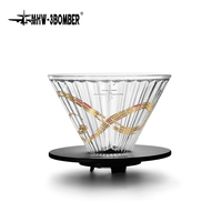 MHW-3BOMBER Glass Coffee Dripper Pour Over Coffee Maker Reusable Conical Coffee Filter Cup Hand Drip Filte Coffee Accessories