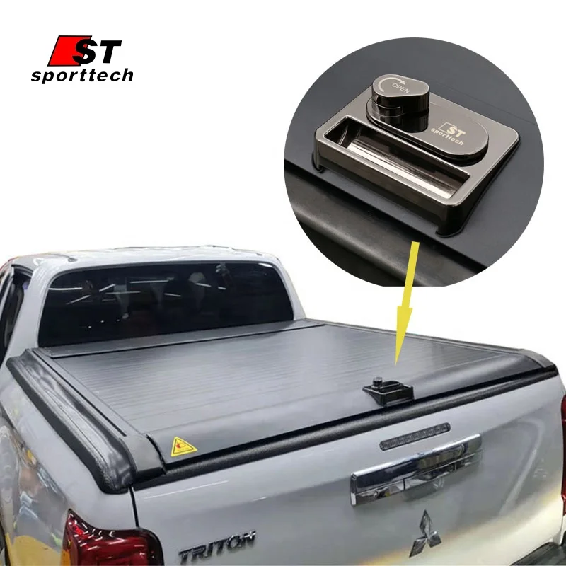 

Wholesale Price Truck Hard Cover Retractable Tonneau Cover With Password Lock For Mitsubishi Triton L200 With Sport Bar