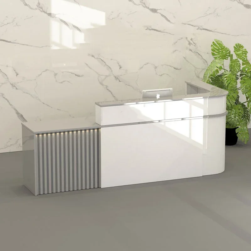 Receptionist Restaurant Tables Front Desk Pulpit White Reception Retail Register Counter Liquid Bar Mobile Bureau Furniture