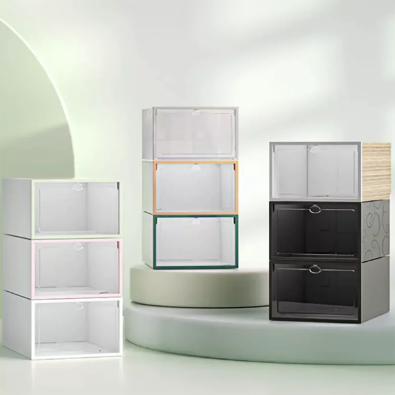 접이식 흰색 신발거치대 정리함, 수납 침실 슬라이딩 옷장, 신발 상자, 소형 다기능 가구, 공간 절약