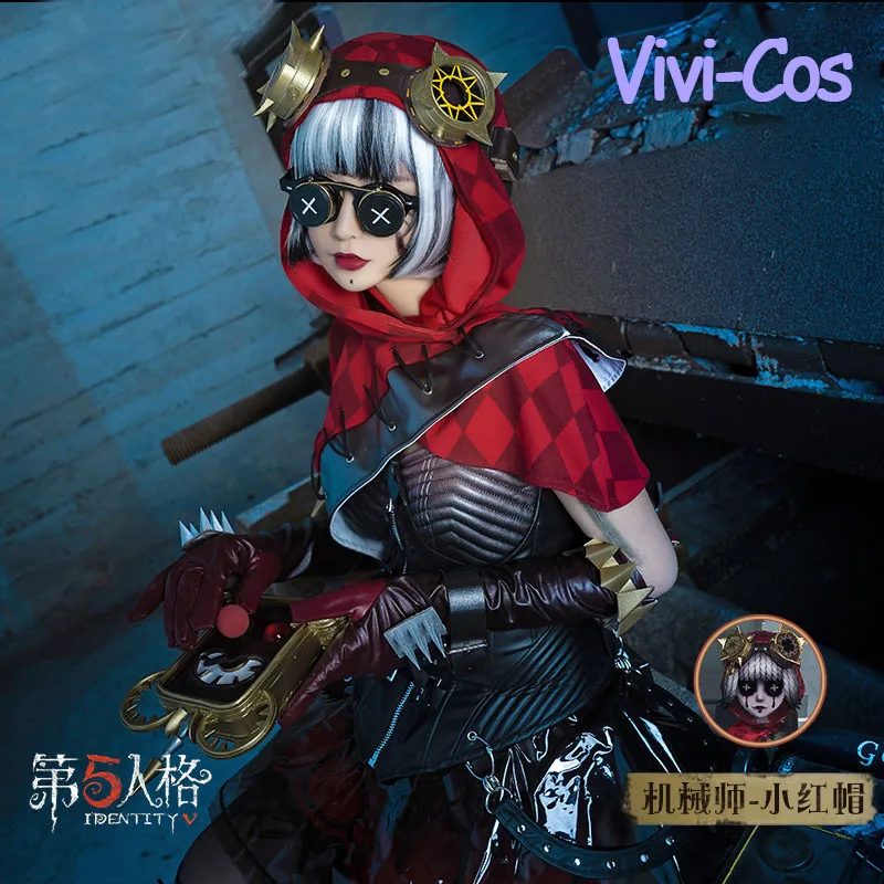 Vivi-Cos Game Identity V Tracy Reznik Mechanic Red Combat Uniform Gorgeous Cosplay Costume  Role Play Party  Halloween