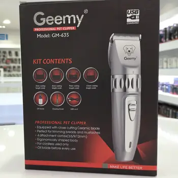 2021 Nový profesionální zastřihovač vlasů GEEMY GM635, elektrický zastřihovač chlupů pro domácí mazlíčky 10 nejlepší prodej zastřihovač vlasů geemy - №1