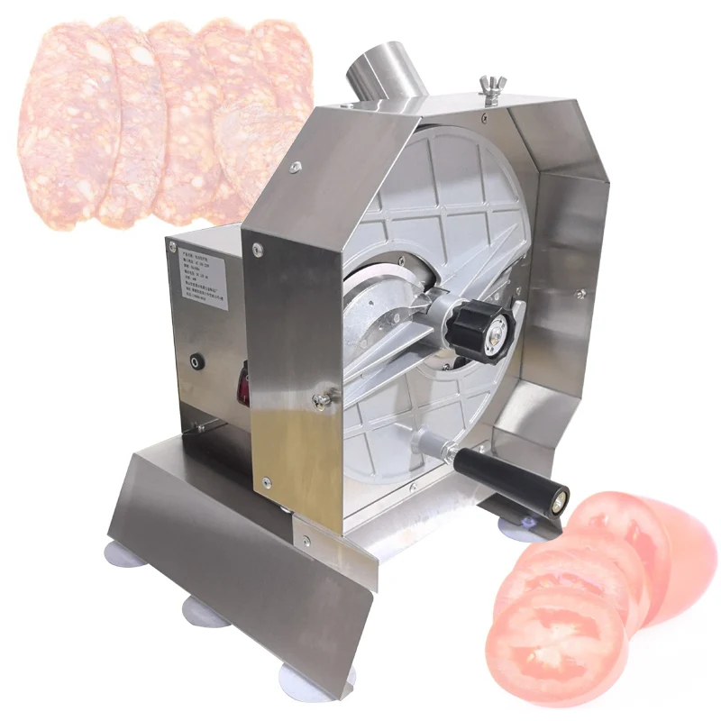 Electric Commercial Garlic Slice Slicer Cucumber Lemon Slicing Sausage Section Vegetable Chopper Vegetable Cutting Machine