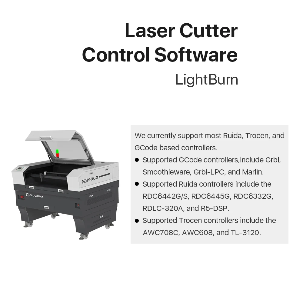 Grawer laserowy LightBurn G-code na zawsze licencjonować oprogramowanie sterujące kluczem laserowa maszyna grawerująca LightBurn do maszyny do