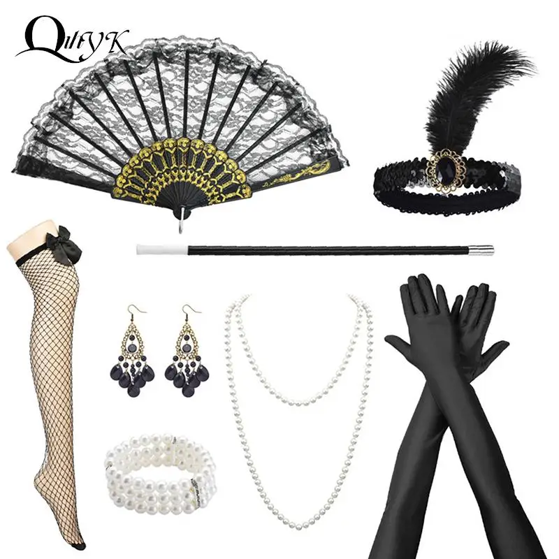 1920/Jaren 30 Cosplay Flapper Halloween Charleston Kostuum 1920S Gatsby Accessoires Roze Nude Hoofdband Grote Gatsby Veer