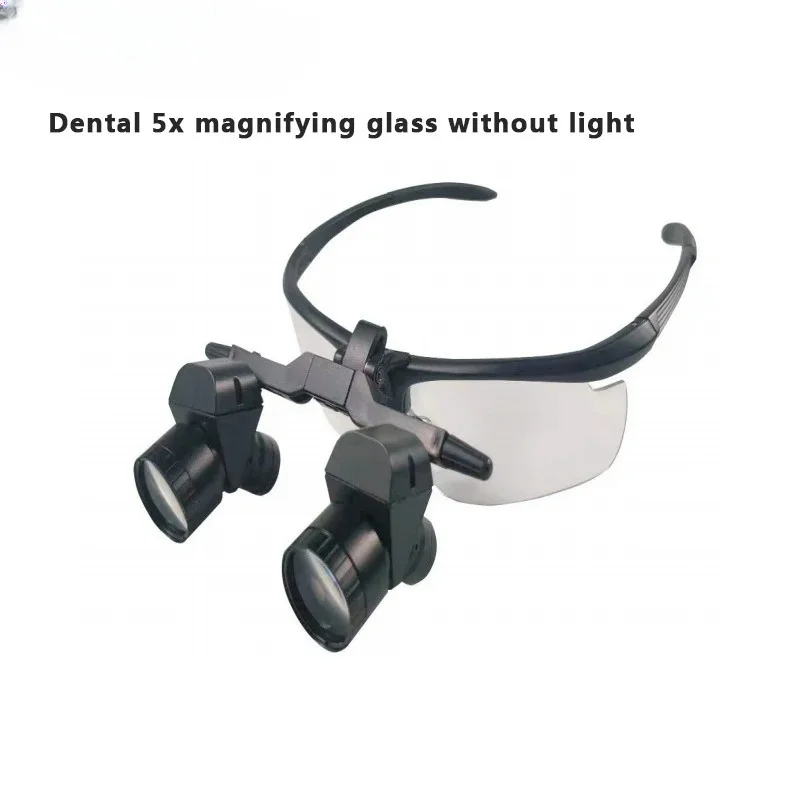 Dentals Loupes Surgerys Binocular Magnifying Glasses With 5W LED Headlight Equipment 48° Loupes 5X 420mm Dental Magnifier