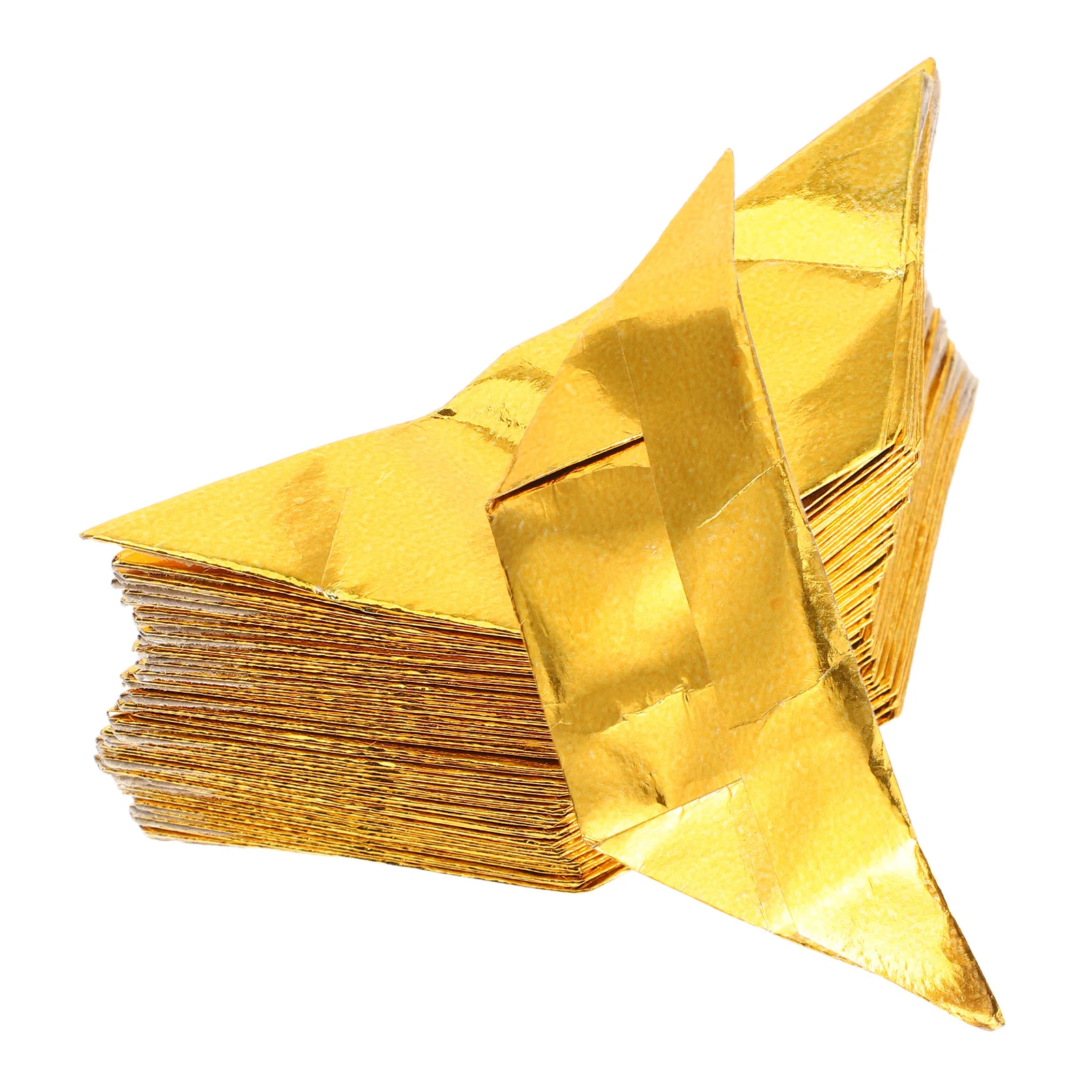 

500pcs Handmade Gold Ingots Foil Crafted Ancestor Worship Supplies For Qingming Festival Traditional Rituals Tomb-Sweeping Day