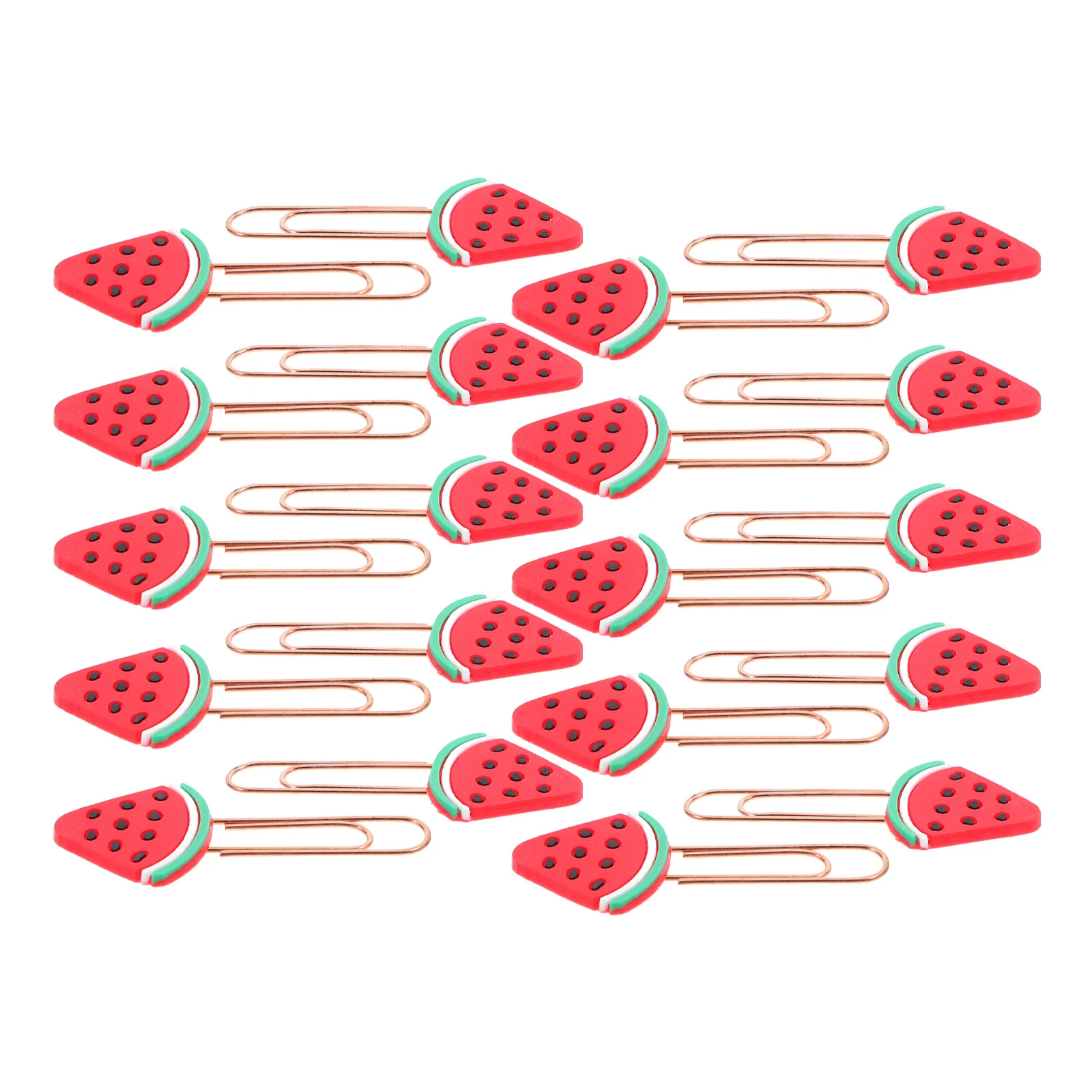 20 قطعة من الإشارات المرجعية للفاكهة، مشابك ورق على شكل إبداعي، مستلزمات مكتبية صغيرة ملونة، مشابك ملفات زخرفية للعمل المدرسي