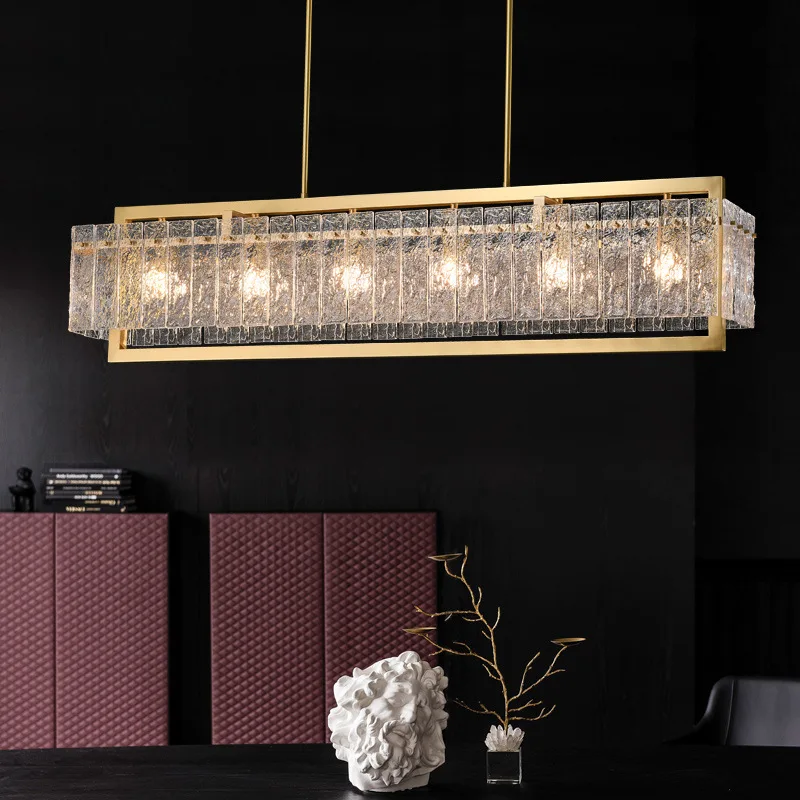

Crystal all-copper chandelier restaurant bar table tea table high-end