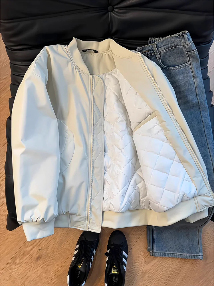 

Мужская утепленная куртка-бомбер цвета хаки в стиле ретро, американская молодежная теплая куртка на молнии для осени и зимы