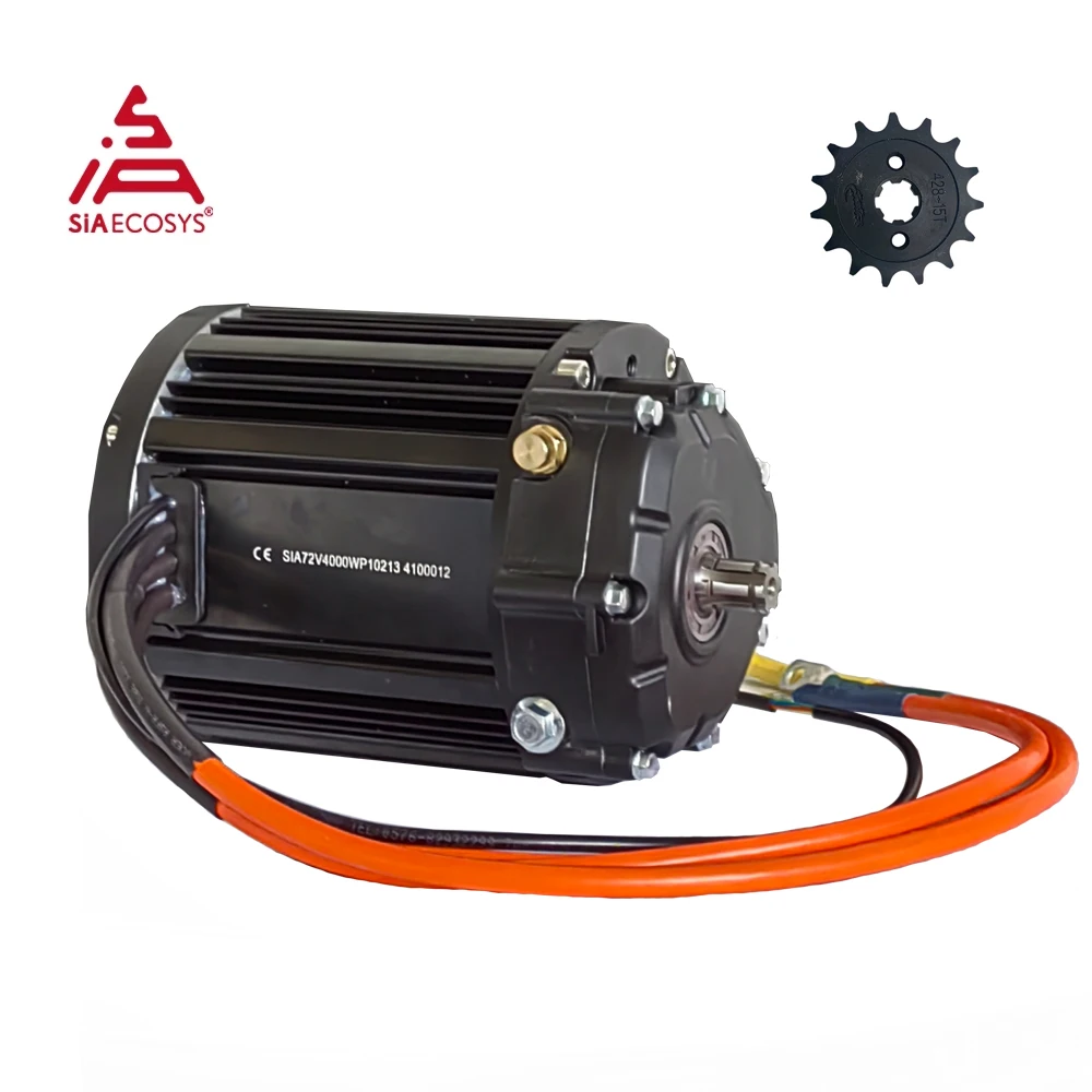 SiAECOSYS QS138 4000W V3 Gearbox with CJ72590 Programmable Controller 72V120KPH Motor Kits for Electric Motorcycle