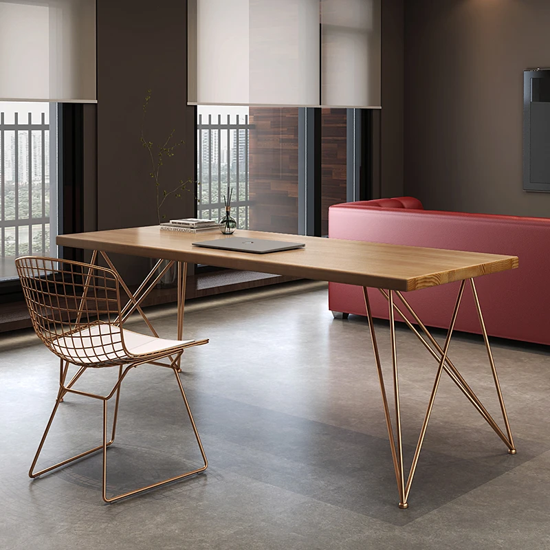 Nordic desktop computer desk Office workbench Solid wood conference table Bedroom desk Household student writing desk