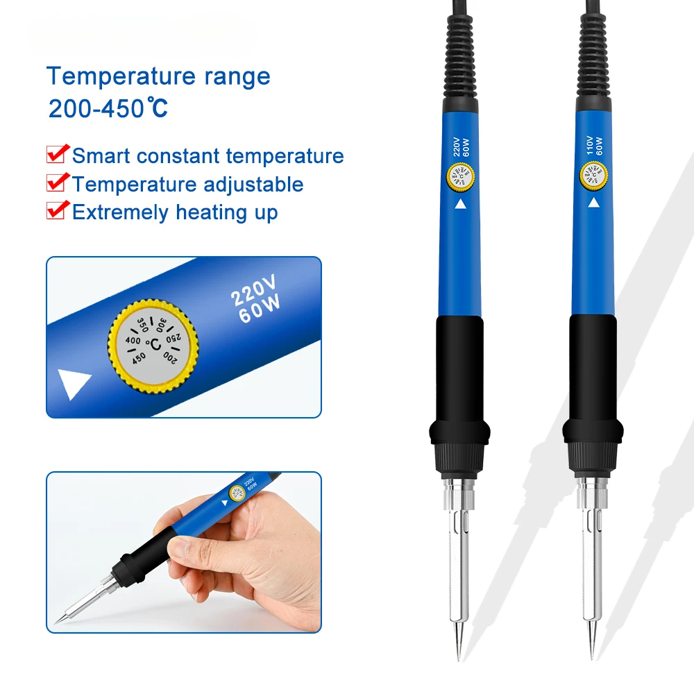 

Thermostatic Electric Soldering Iron Set Adjustable Temperature 60W Soldering Machine Welding Tools Welding Equipment