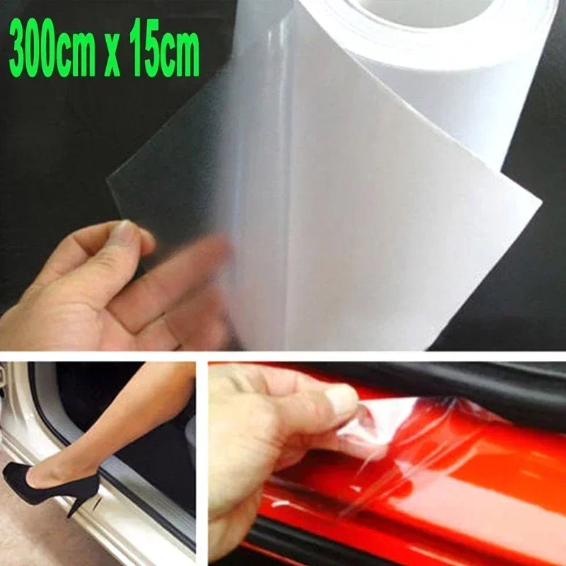 Door Protection Film Car Car Clear Edge Paint Sill 300*15cm Anti-Scratch OPVC Transparent Practical Ultra-Tough